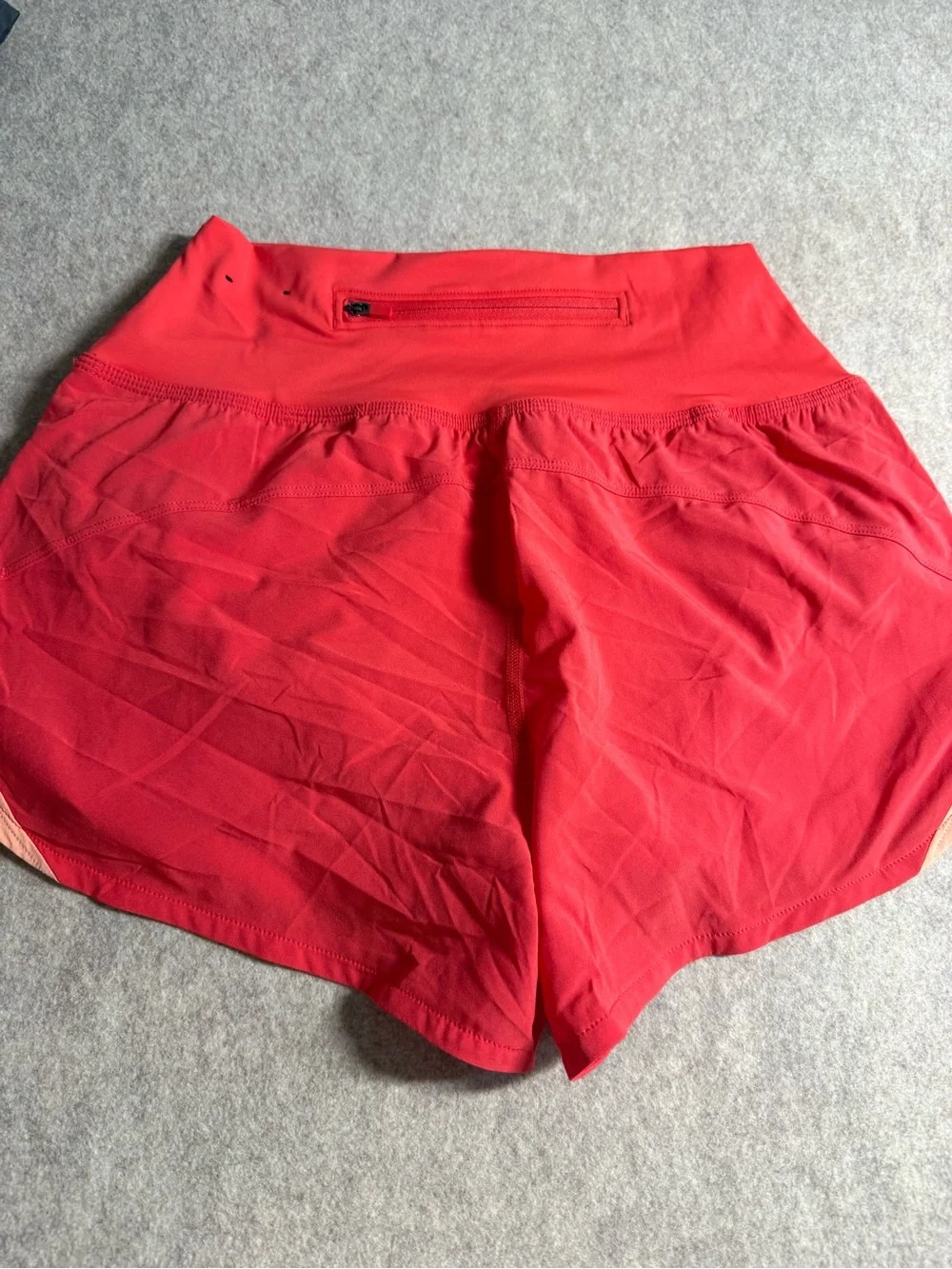 Gilly Hicks Bright Coral Athletic Shorts‎ with Peach Panels